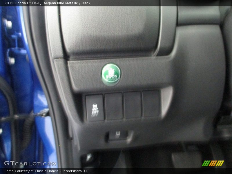 Aegean Blue Metallic / Black 2015 Honda Fit EX-L