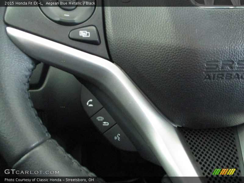 Aegean Blue Metallic / Black 2015 Honda Fit EX-L