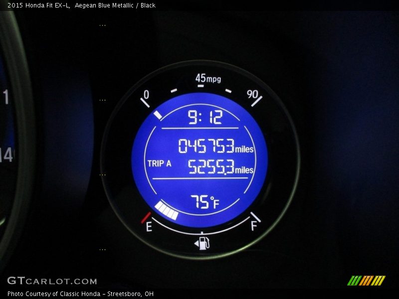Aegean Blue Metallic / Black 2015 Honda Fit EX-L