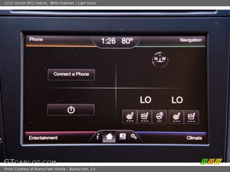 White Platinum / Light Dune 2015 Lincoln MKZ Hybrid