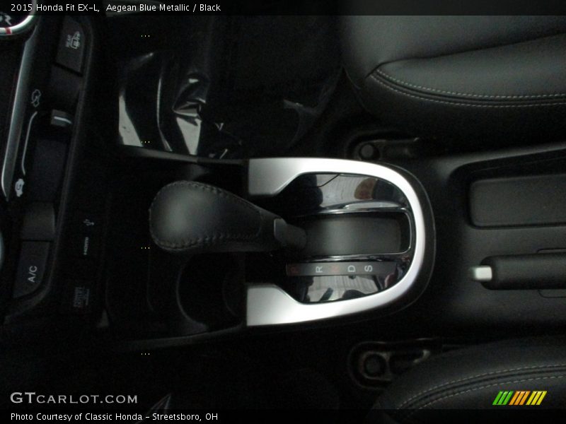 Aegean Blue Metallic / Black 2015 Honda Fit EX-L