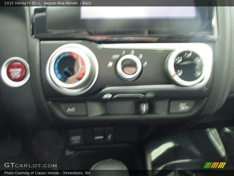 Aegean Blue Metallic / Black 2015 Honda Fit EX-L