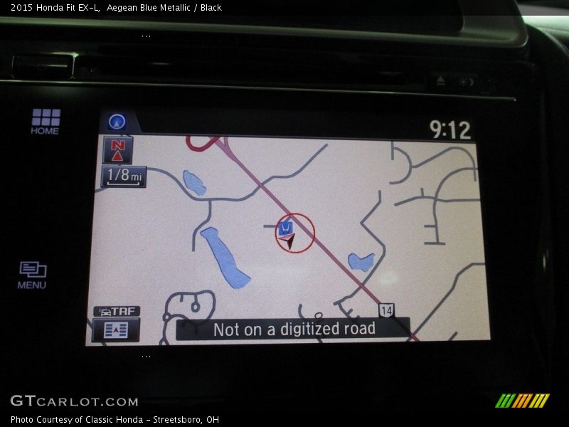 Aegean Blue Metallic / Black 2015 Honda Fit EX-L