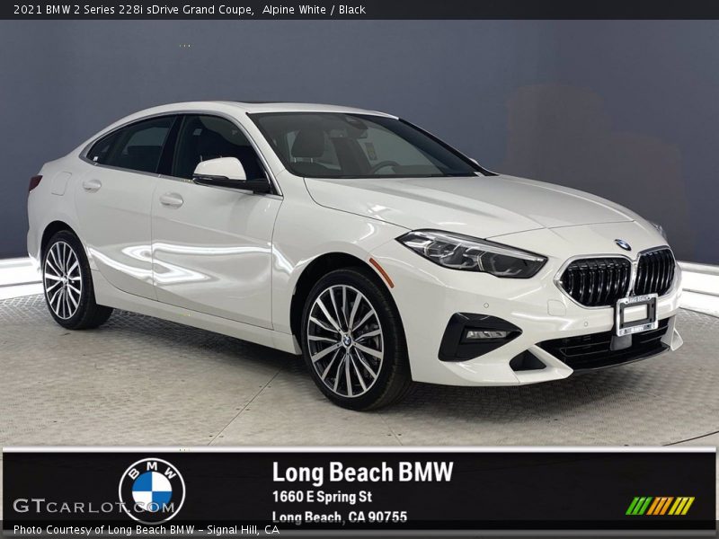Alpine White / Black 2021 BMW 2 Series 228i sDrive Grand Coupe