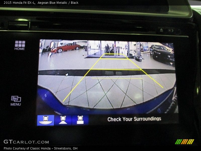 Aegean Blue Metallic / Black 2015 Honda Fit EX-L