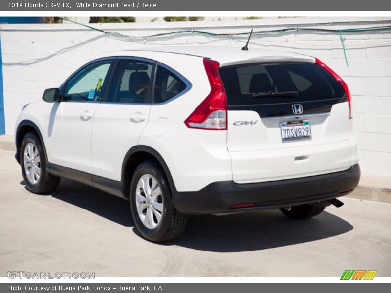 White Diamond Pearl / Beige 2014 Honda CR-V EX