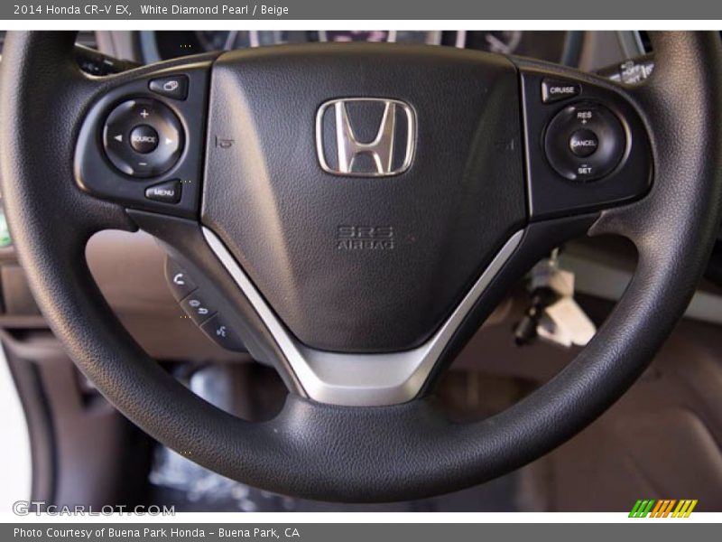 White Diamond Pearl / Beige 2014 Honda CR-V EX