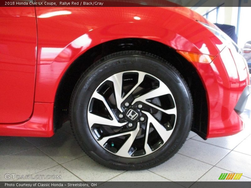 Rallye Red / Black/Gray 2018 Honda Civic LX Coupe