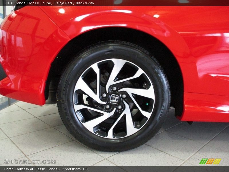 Rallye Red / Black/Gray 2018 Honda Civic LX Coupe