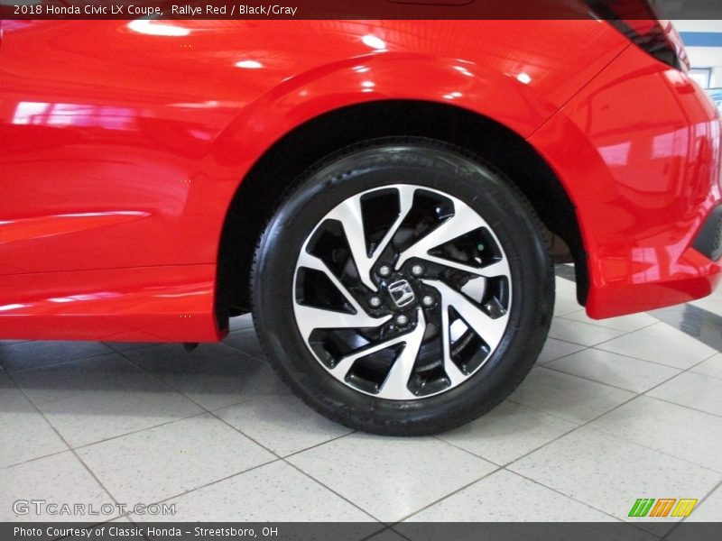 Rallye Red / Black/Gray 2018 Honda Civic LX Coupe