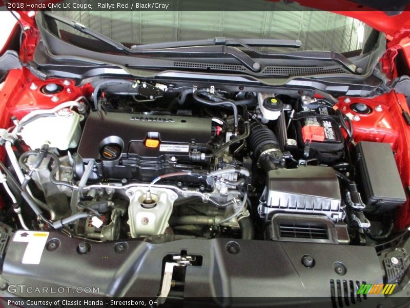 Rallye Red / Black/Gray 2018 Honda Civic LX Coupe