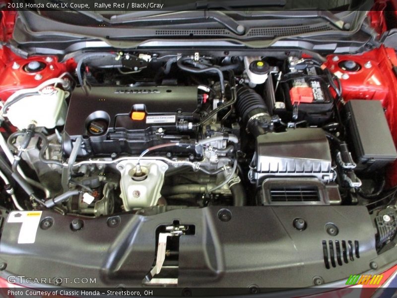 Rallye Red / Black/Gray 2018 Honda Civic LX Coupe