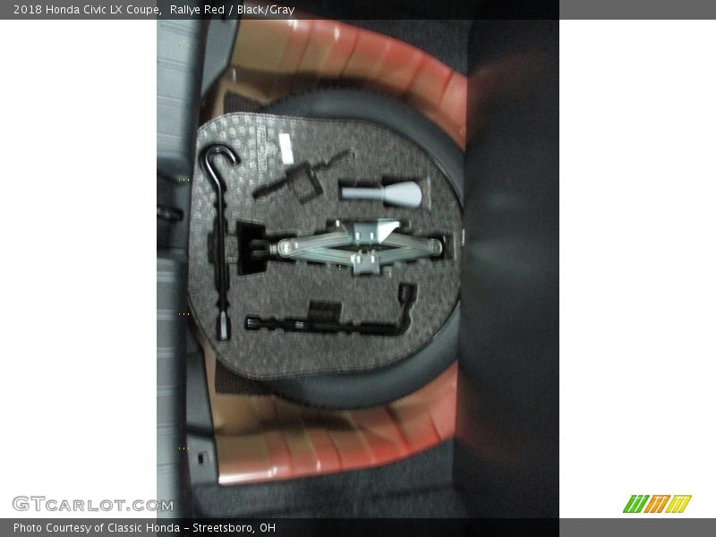 Rallye Red / Black/Gray 2018 Honda Civic LX Coupe