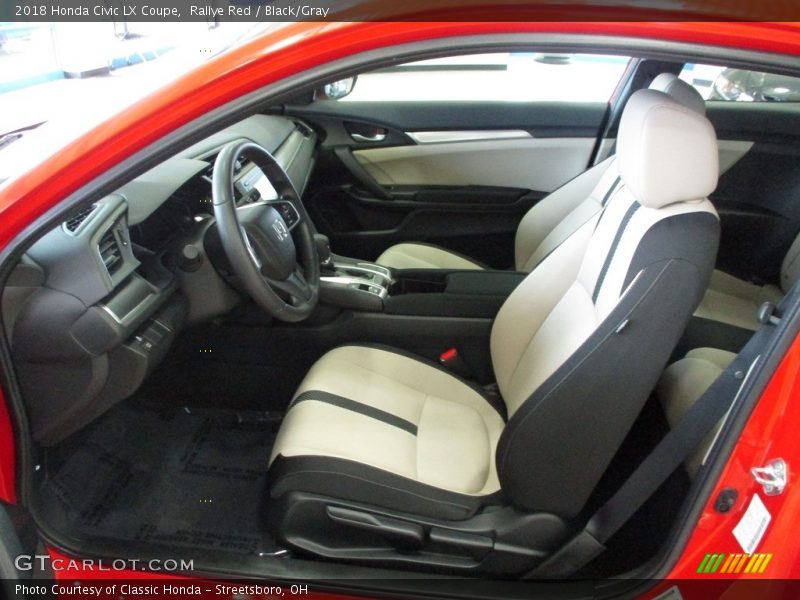 Rallye Red / Black/Gray 2018 Honda Civic LX Coupe