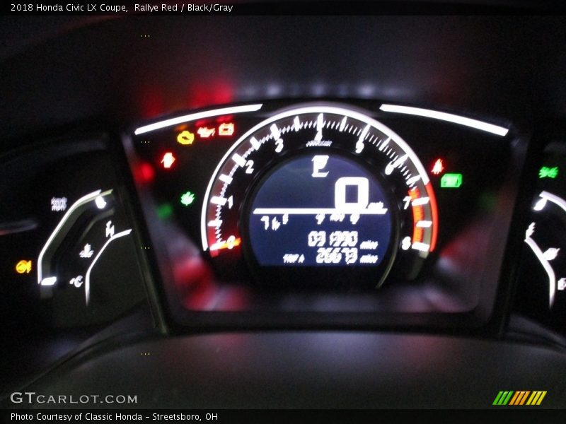 Rallye Red / Black/Gray 2018 Honda Civic LX Coupe