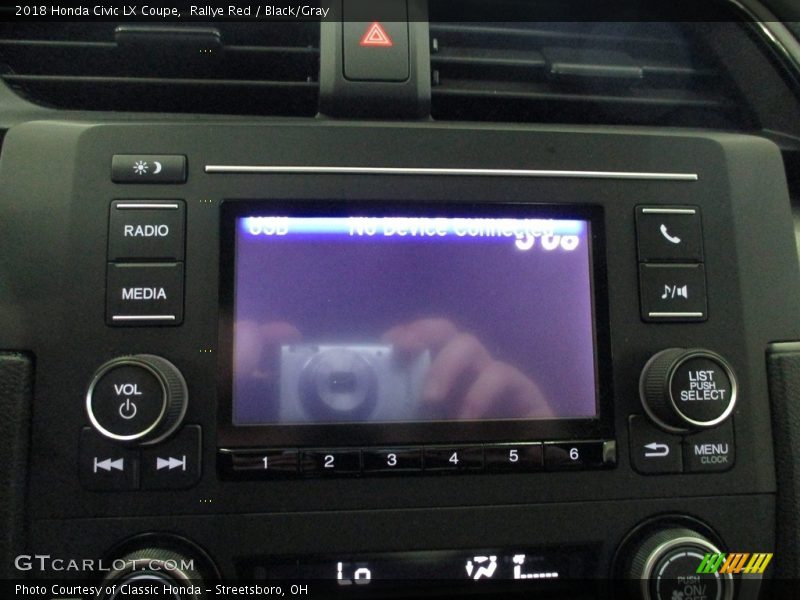 Rallye Red / Black/Gray 2018 Honda Civic LX Coupe