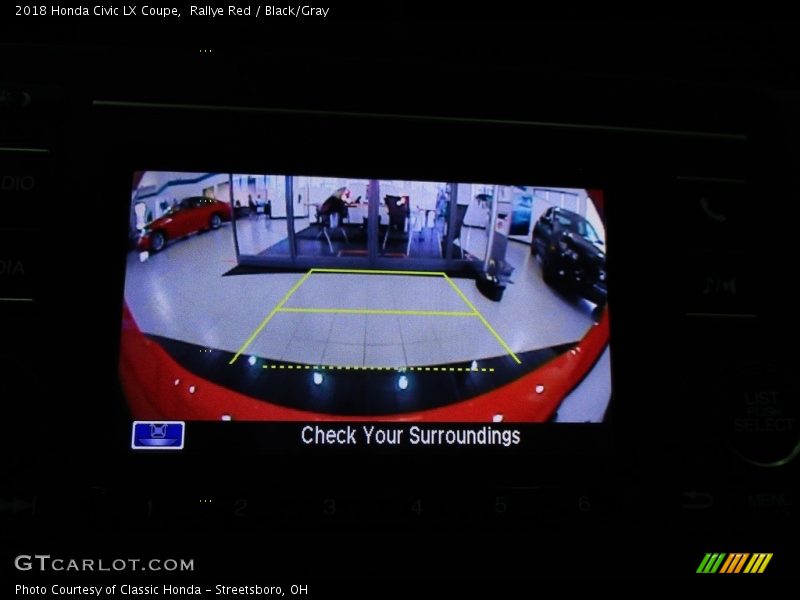 Rallye Red / Black/Gray 2018 Honda Civic LX Coupe