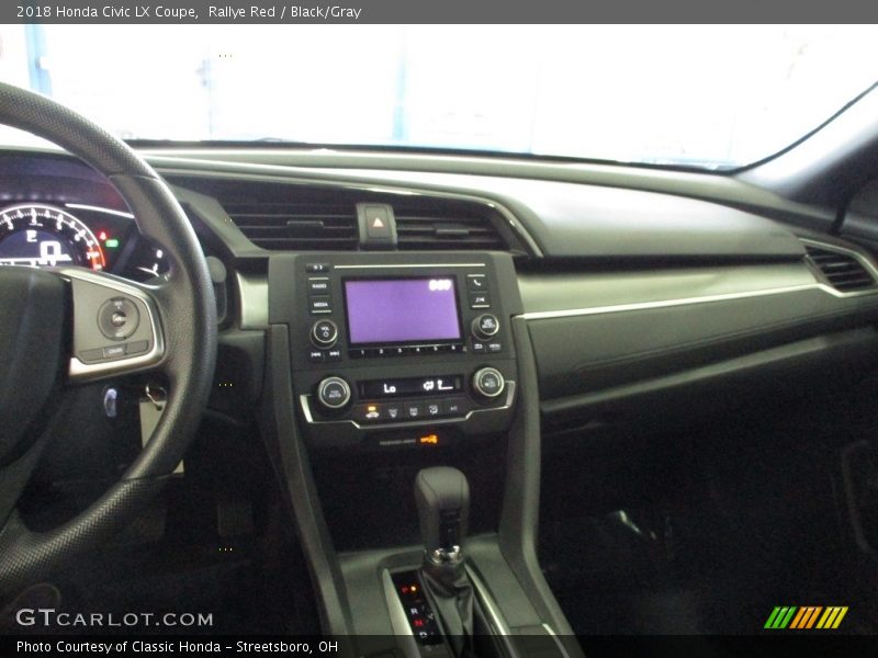 Rallye Red / Black/Gray 2018 Honda Civic LX Coupe