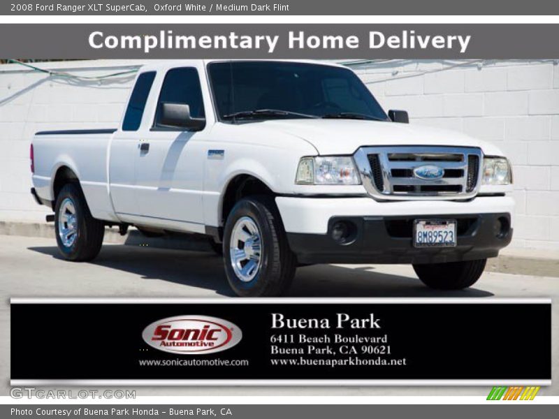 Oxford White / Medium Dark Flint 2008 Ford Ranger XLT SuperCab