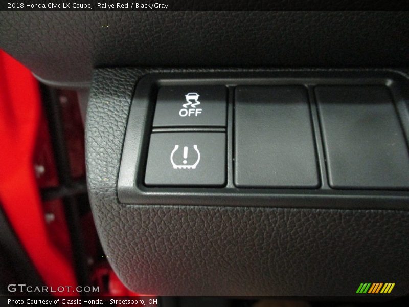 Rallye Red / Black/Gray 2018 Honda Civic LX Coupe
