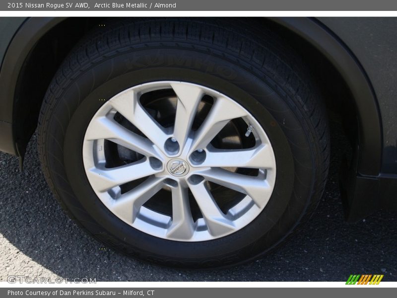 Arctic Blue Metallic / Almond 2015 Nissan Rogue SV AWD