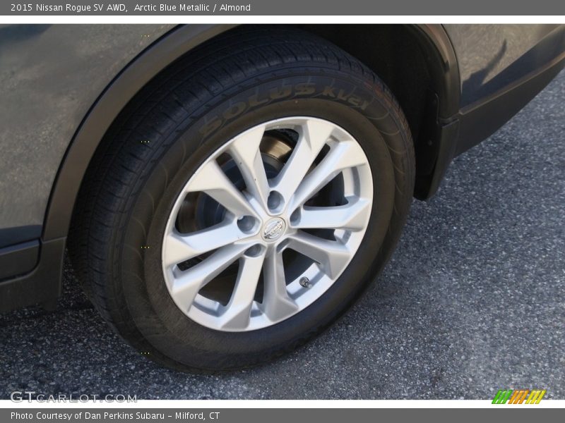 Arctic Blue Metallic / Almond 2015 Nissan Rogue SV AWD