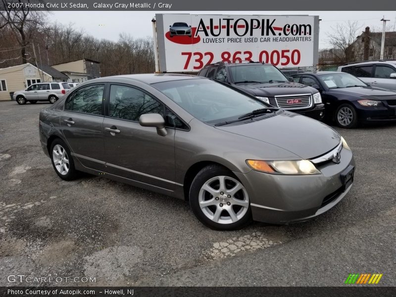 Galaxy Gray Metallic / Gray 2007 Honda Civic LX Sedan