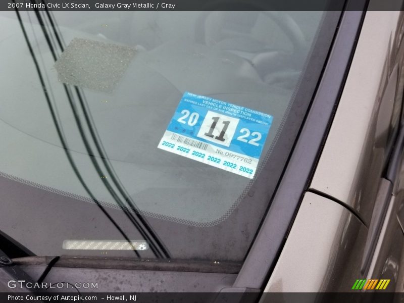 Galaxy Gray Metallic / Gray 2007 Honda Civic LX Sedan