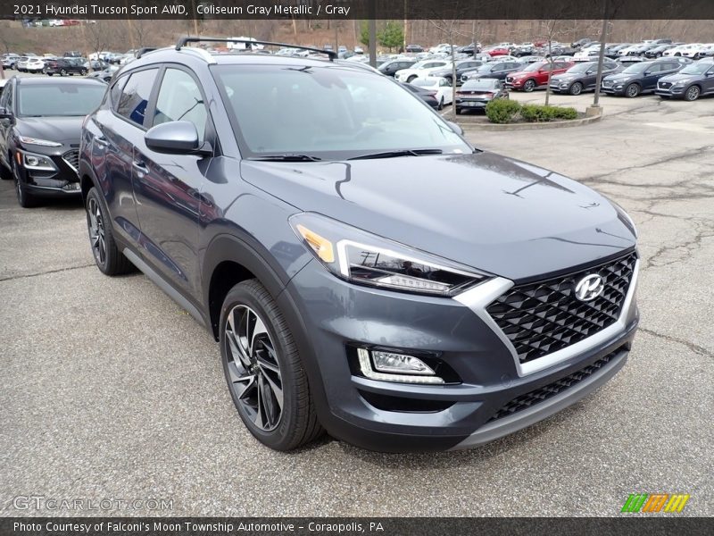 Coliseum Gray Metallic / Gray 2021 Hyundai Tucson Sport AWD