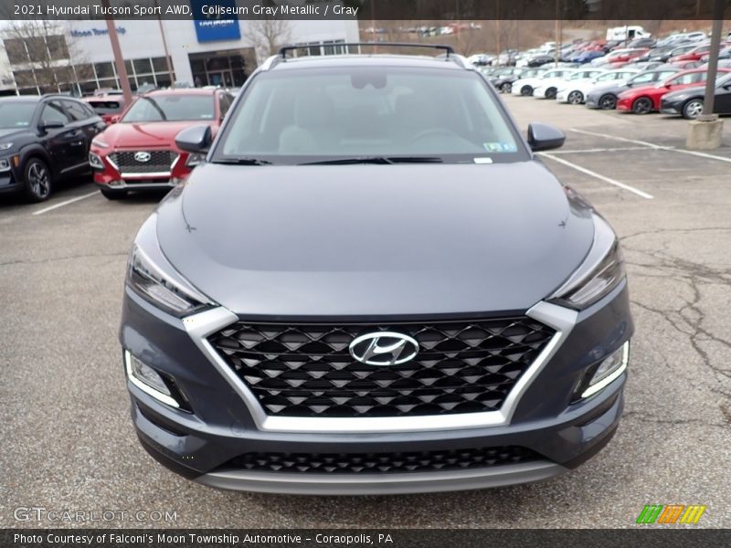Coliseum Gray Metallic / Gray 2021 Hyundai Tucson Sport AWD