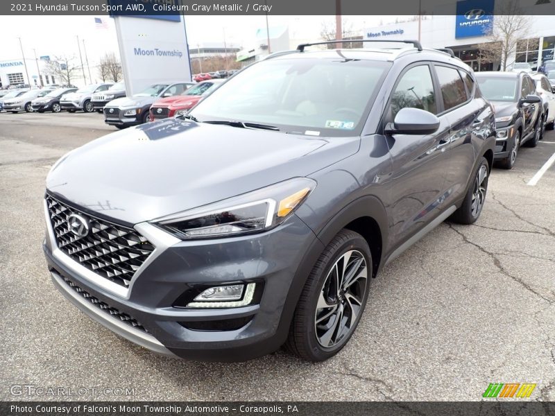 Coliseum Gray Metallic / Gray 2021 Hyundai Tucson Sport AWD