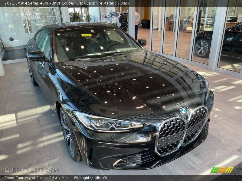 Black Sapphire Metallic / Black 2021 BMW 4 Series 430i xDrive Coupe