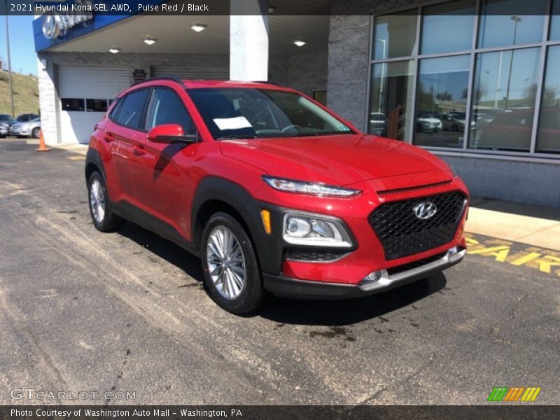 Pulse Red / Black 2021 Hyundai Kona SEL AWD