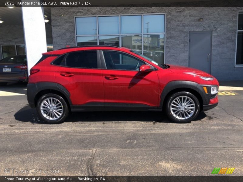 Pulse Red / Black 2021 Hyundai Kona SEL AWD