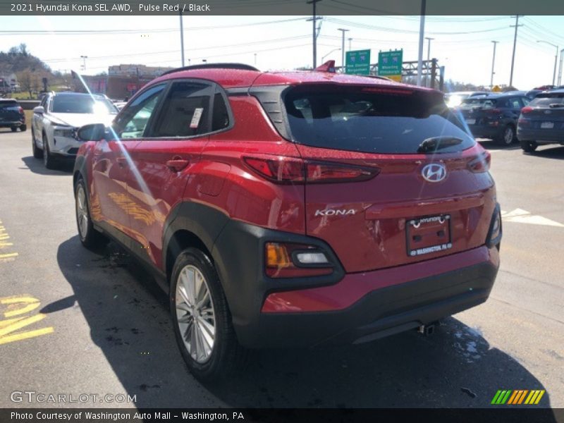 Pulse Red / Black 2021 Hyundai Kona SEL AWD