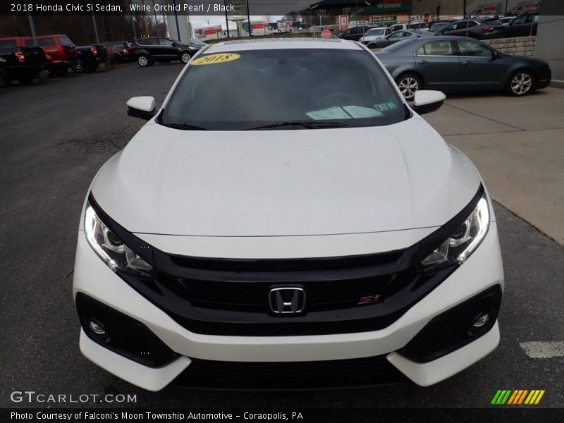 White Orchid Pearl / Black 2018 Honda Civic Si Sedan
