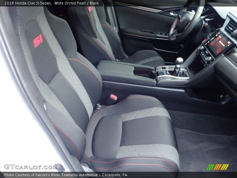White Orchid Pearl / Black 2018 Honda Civic Si Sedan
