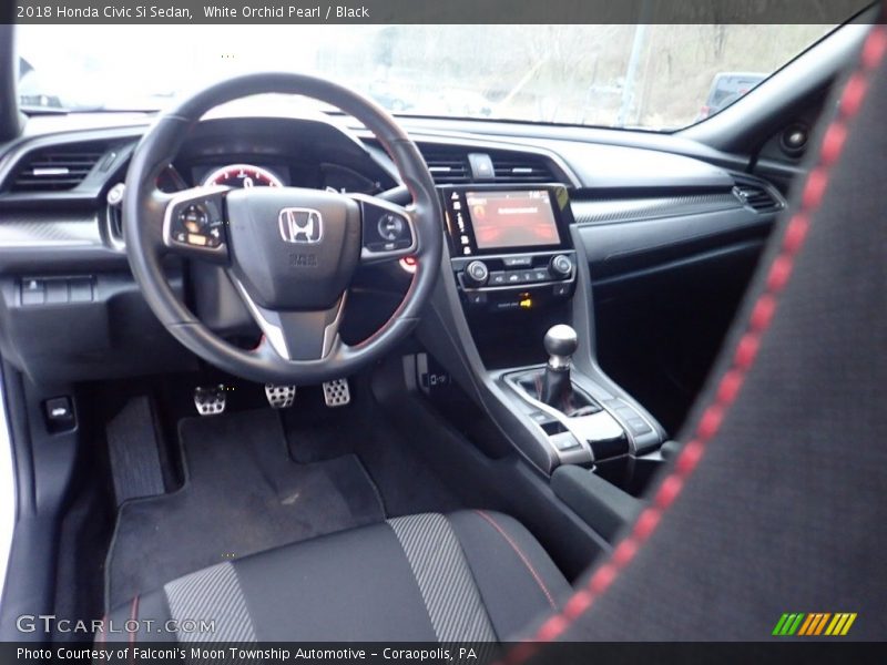 White Orchid Pearl / Black 2018 Honda Civic Si Sedan