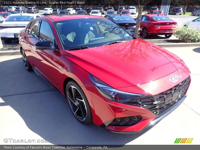 Scarlet Red Pearl / Black 2021 Hyundai Elantra N-Line
