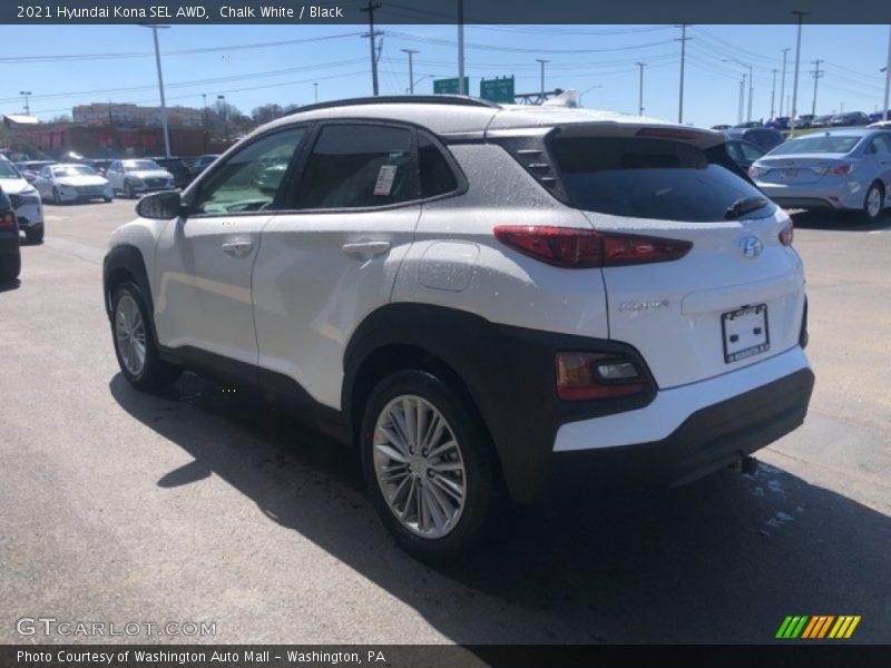 Chalk White / Black 2021 Hyundai Kona SEL AWD