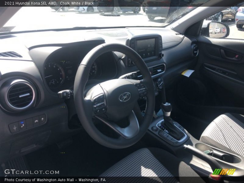 Chalk White / Black 2021 Hyundai Kona SEL AWD