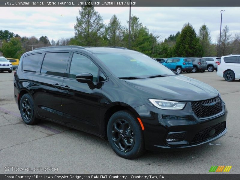 Brilliant Black Crystal Pearl / Black 2021 Chrysler Pacifica Hybrid Touring L