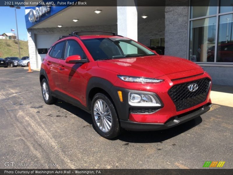 Pulse Red / Black 2021 Hyundai Kona SEL AWD