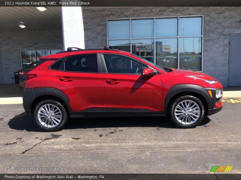 Pulse Red / Black 2021 Hyundai Kona SEL AWD