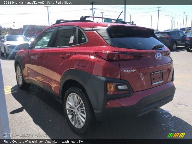 Pulse Red / Black 2021 Hyundai Kona SEL AWD