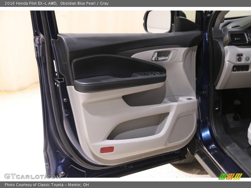 Obsidian Blue Pearl / Gray 2016 Honda Pilot EX-L AWD