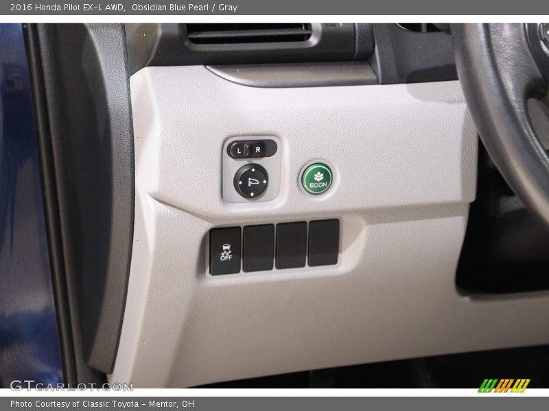 Obsidian Blue Pearl / Gray 2016 Honda Pilot EX-L AWD