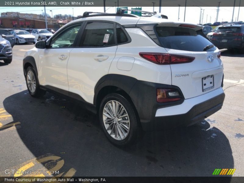 Chalk White / Black 2021 Hyundai Kona SEL AWD