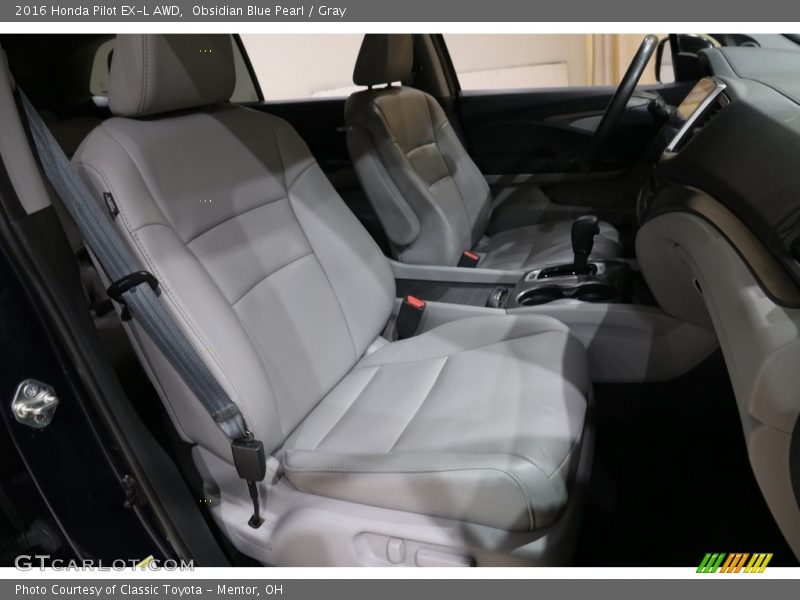Obsidian Blue Pearl / Gray 2016 Honda Pilot EX-L AWD