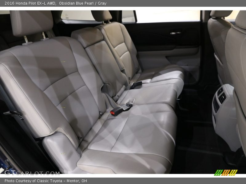 Obsidian Blue Pearl / Gray 2016 Honda Pilot EX-L AWD